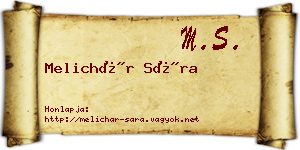Melichár Sára névjegykártya